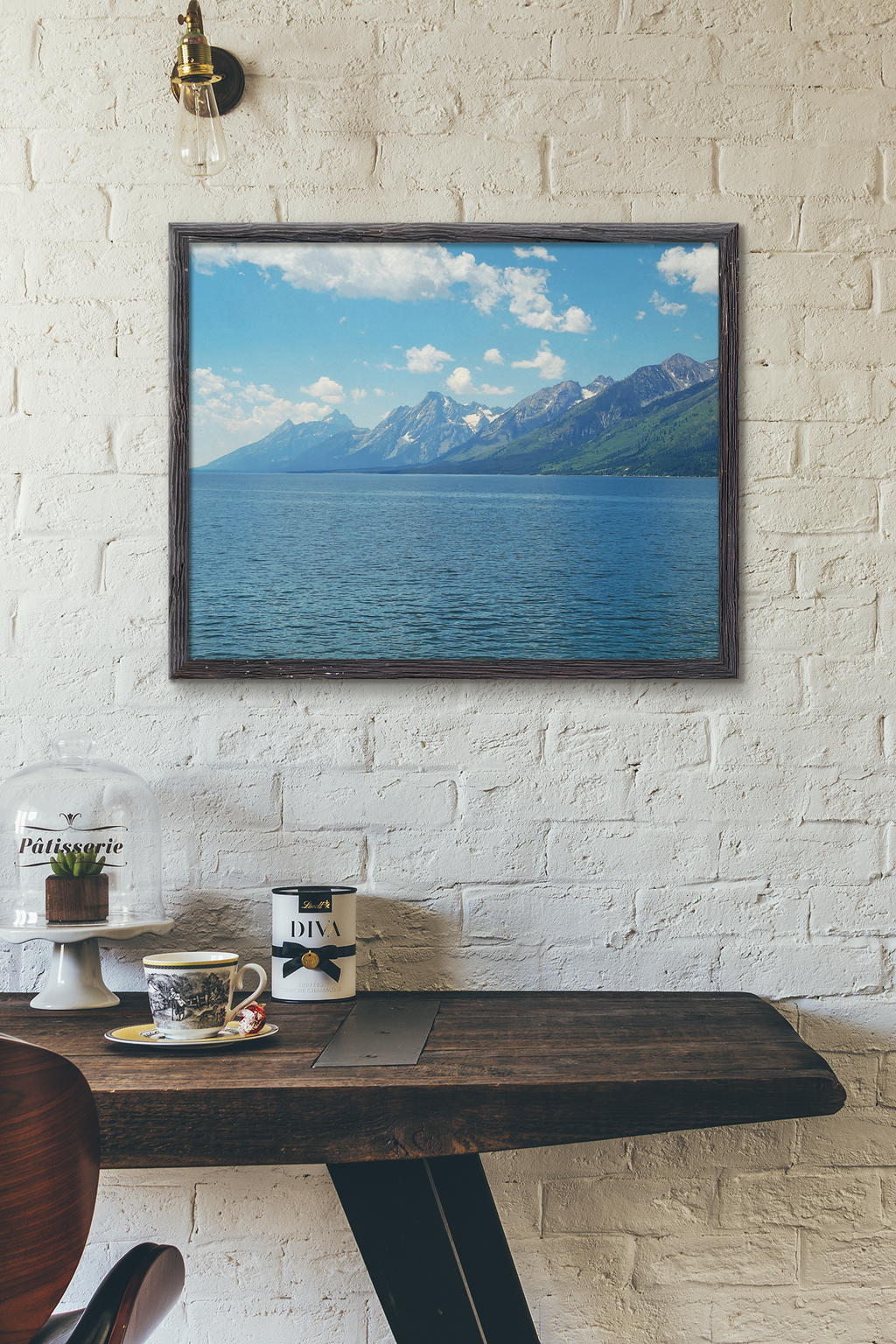 Grand Teton Landscape Photo Print | Jackson Lake Wall Art | Rocky Mountain Blue Waters Poster | Wyoming Nature Fine Art Print