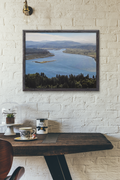 Panoramic River Valley Photography Print | Pacific Northwest Mountain View Wall Art, Coastal Estuary Nature Print