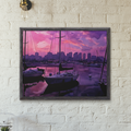 San Diego Harbor Sunrise Watercolor Fine Art Print