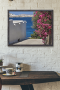 Mykonos Bougainvillea & Aegean Sea Coastal Art