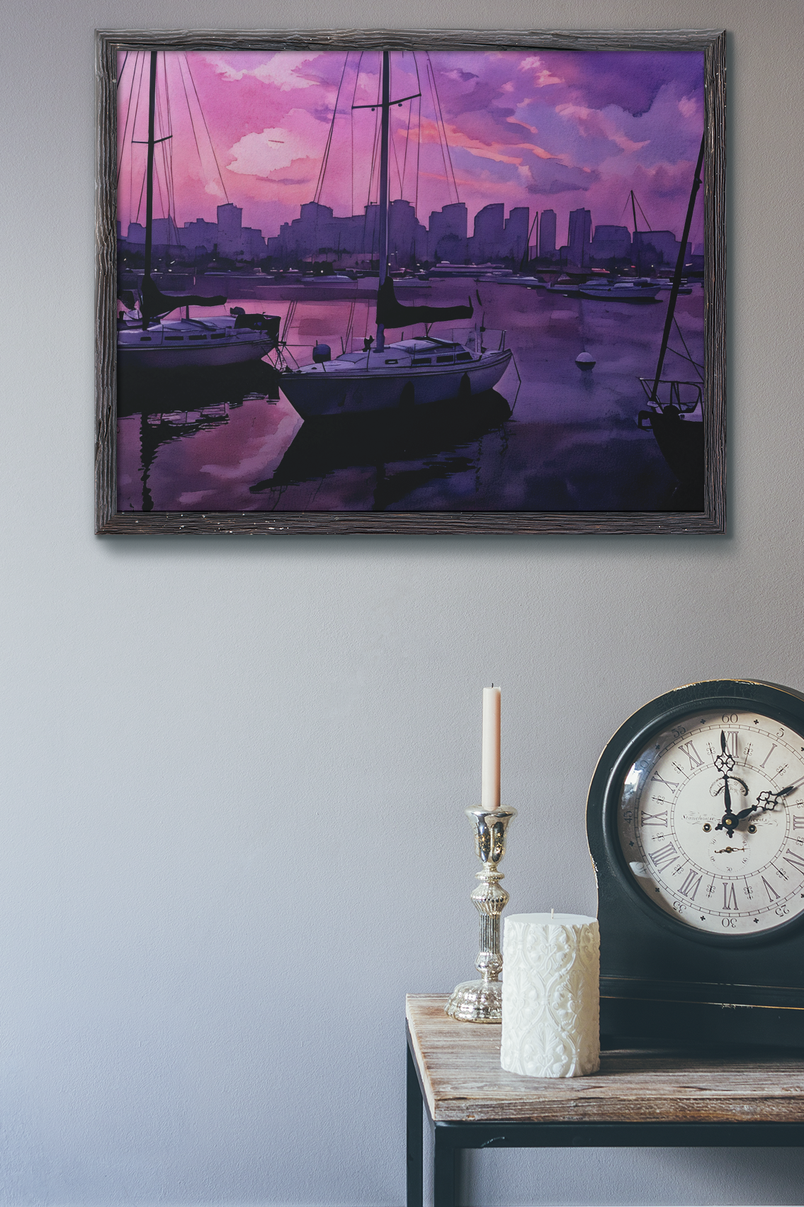 San Diego Harbor Sunrise Watercolor Fine Art Print