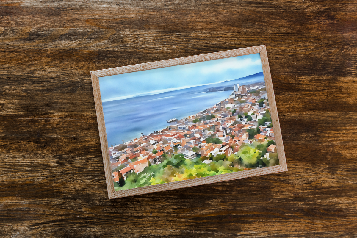 Puerto Vallarta Watercolor Art Print
