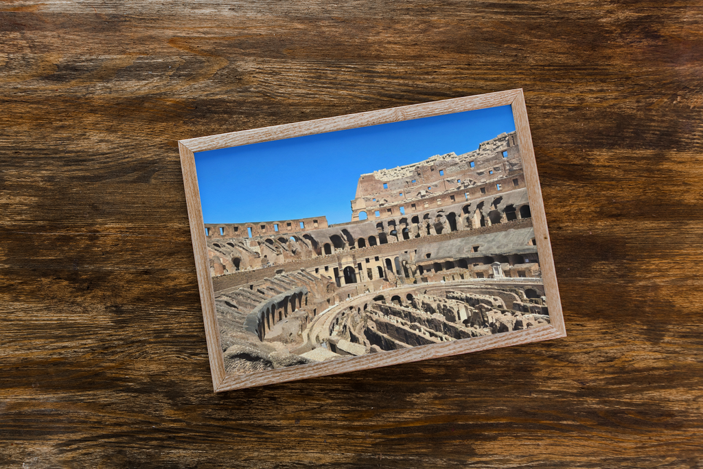 Rome Colosseum Interior Landscape Print | Ancient Roman Ruins & Hypogeum Wall Art