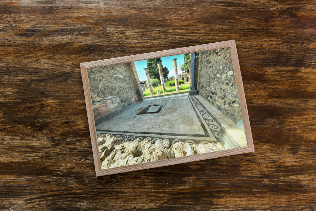 Ancient Roman Ruins Mosaic Fine Art Print