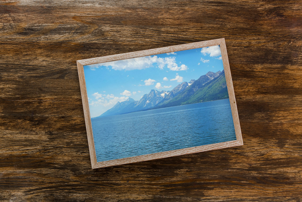 Grand Teton Landscape Photo Print | Jackson Lake Wall Art | Rocky Mountain Blue Waters Poster | Wyoming Nature Fine Art Print