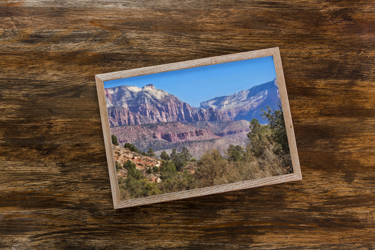 Mt Kinesava & Johnson Mountain - Gateway to Zion Photography Print | Utah Red Rock Landscape Wall Art Print - Scenic Landscape
