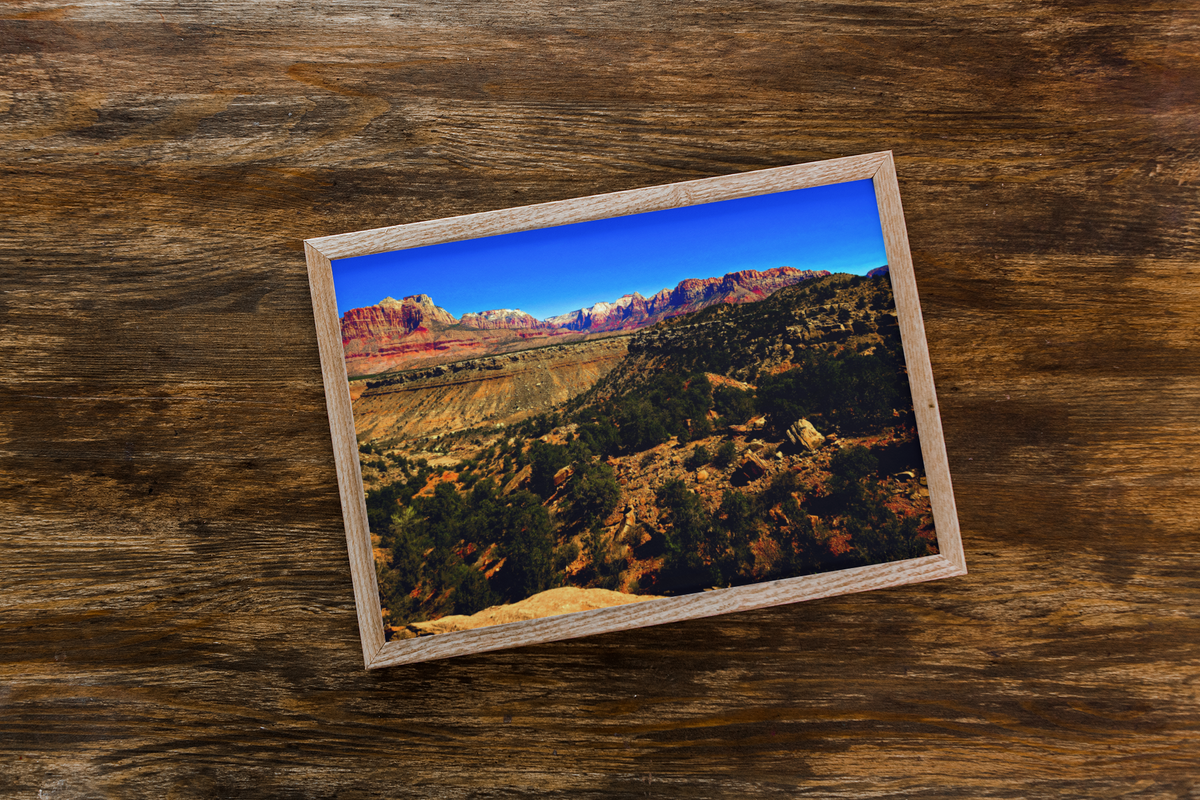 Zion National Park Mesa Vista Photography Print | Utah Red Rock Landscape