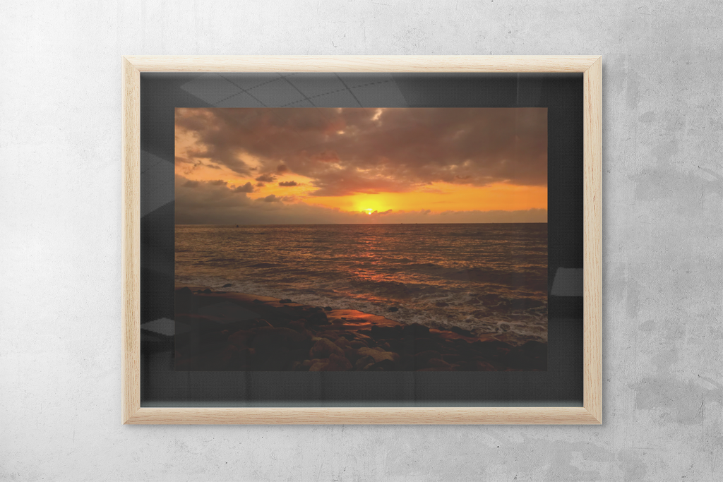 Golden Hour Ocean Sunset Photography Print