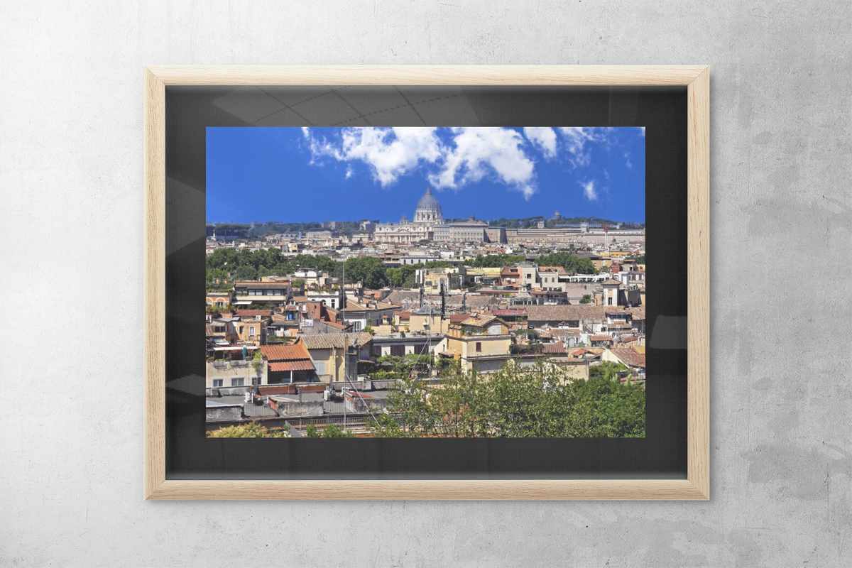 Rome and Vatican City Panoramic Photography Print