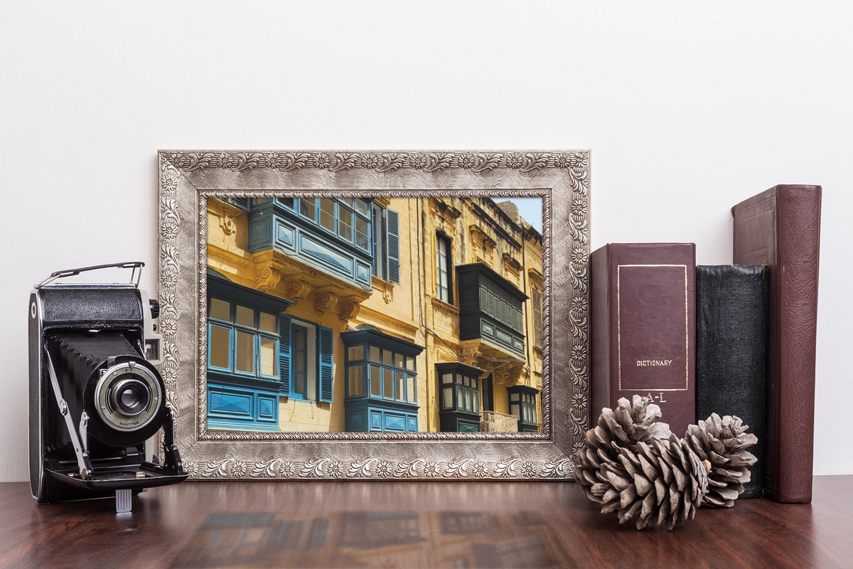 Traditional Maltese Blue Balconies Fine Art Photography Print