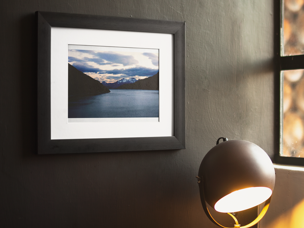 Juneau Alaska Inside Passage Twilight Print | Dramatic Fjord & Snow-Capped Peak Wall Art