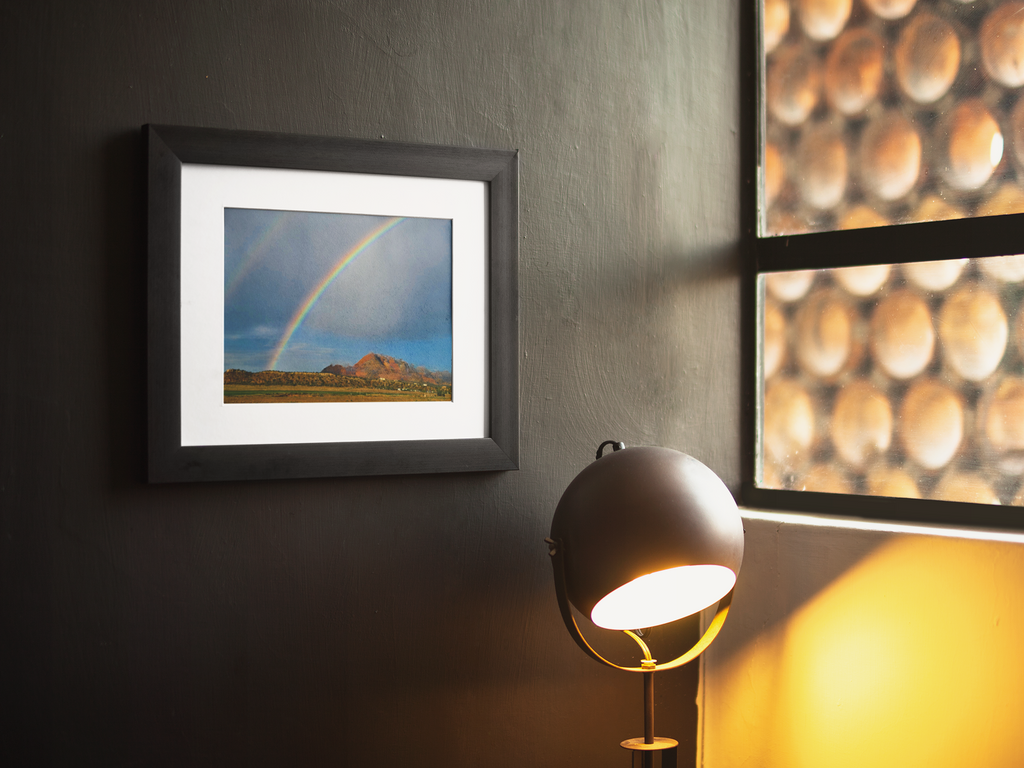 Double Rainbow Zion National Park Wall Art | Utah Red Rock Landscape Fine Art Print