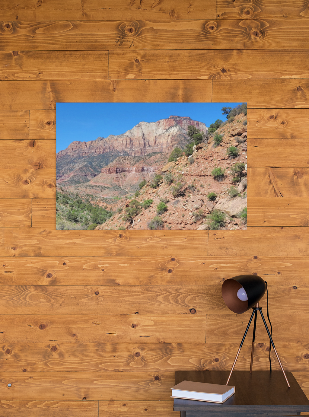 Zion National Park Print | Utah Sandstone Mountain Peak | Red Rock Canyon Photography | Southwest Desert Fine Art Poster