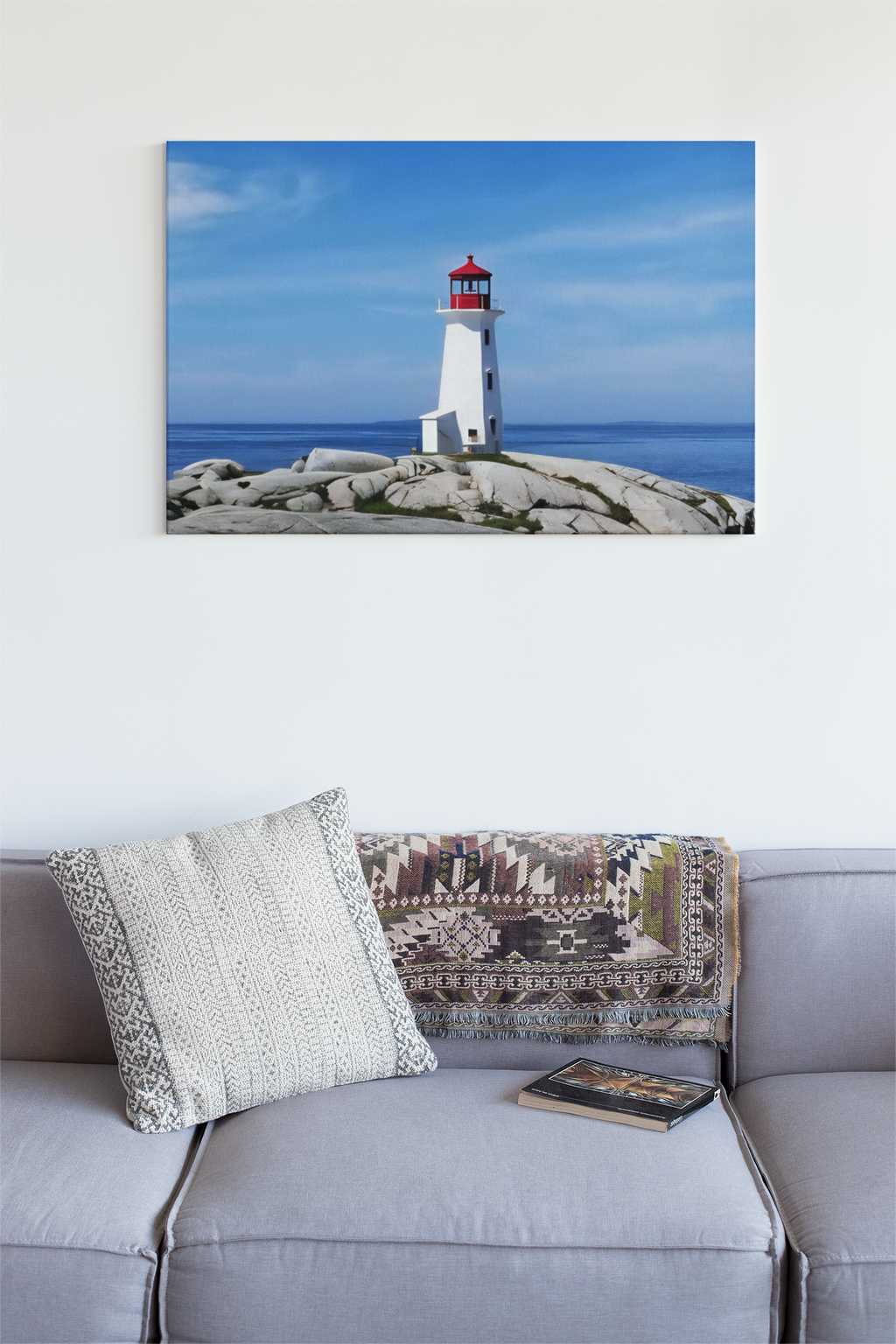 Peggy's Cove Lighthouse Canvas Print - Beautiful Nova Scotia Art - Perfect Home Decor Gift