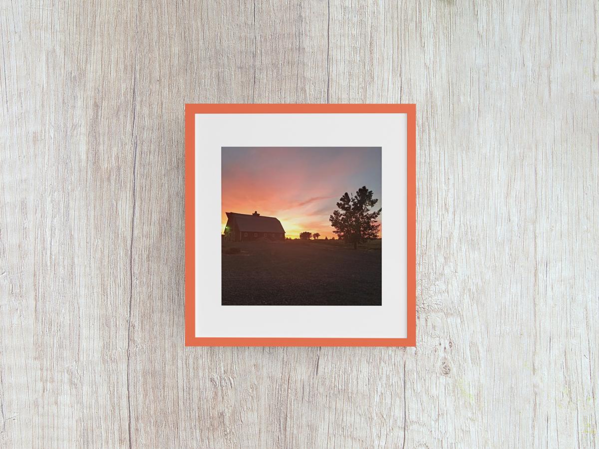 Golden Hour Rustic Barn Photography Print