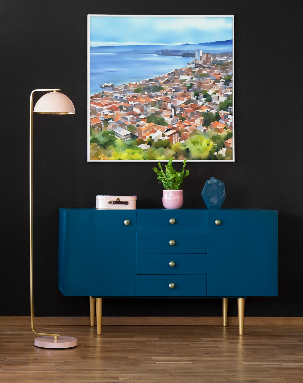 Puerto Vallarta Watercolor Art Print