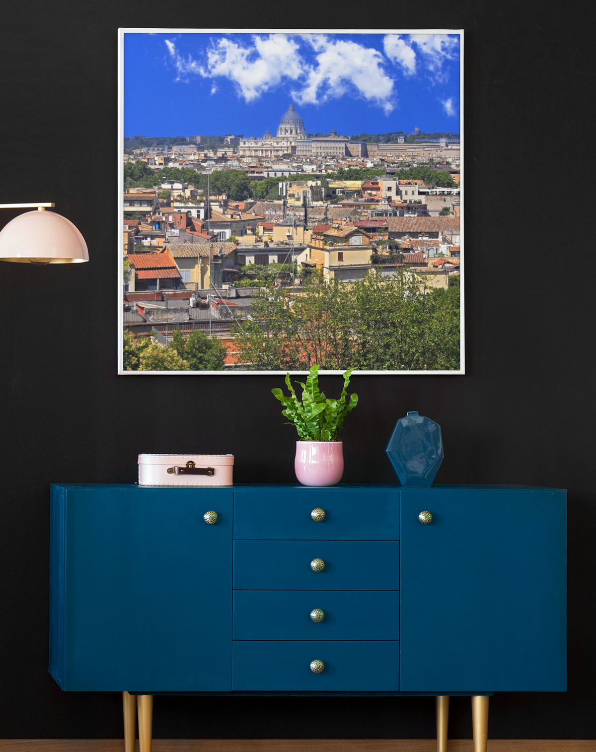 Rome and Vatican City Panoramic Photography Print