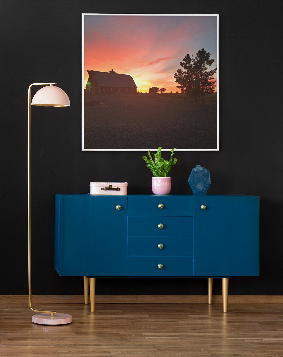 Golden Hour Rustic Barn Photography Print