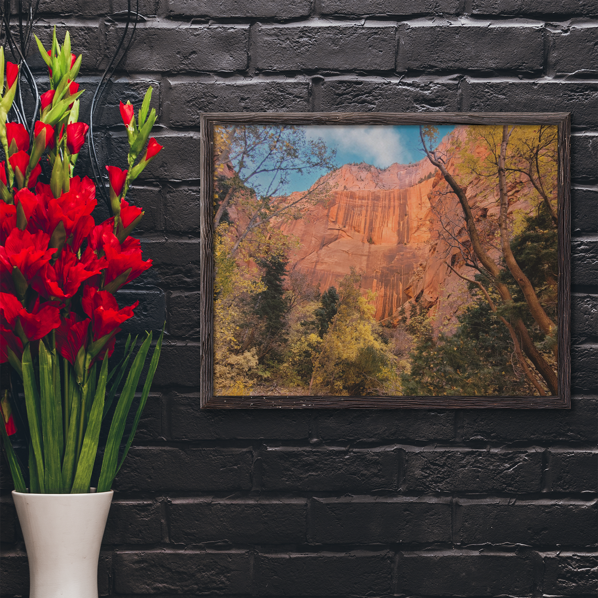 Zion National Park Red Rock Canyon Art Print