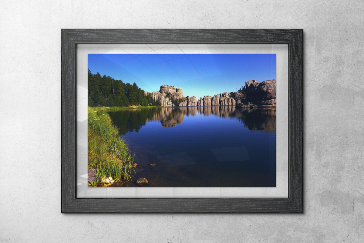 Sylvan Lake Custer State Park Photography Print | Black Hills Granite Rock Reflections Wall Art
