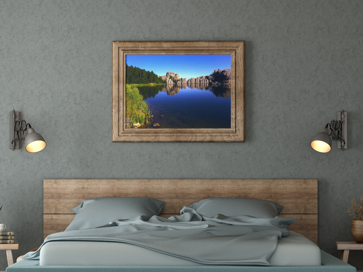 Sylvan Lake Custer State Park Photography Print | Black Hills Granite Rock Reflections Wall Art