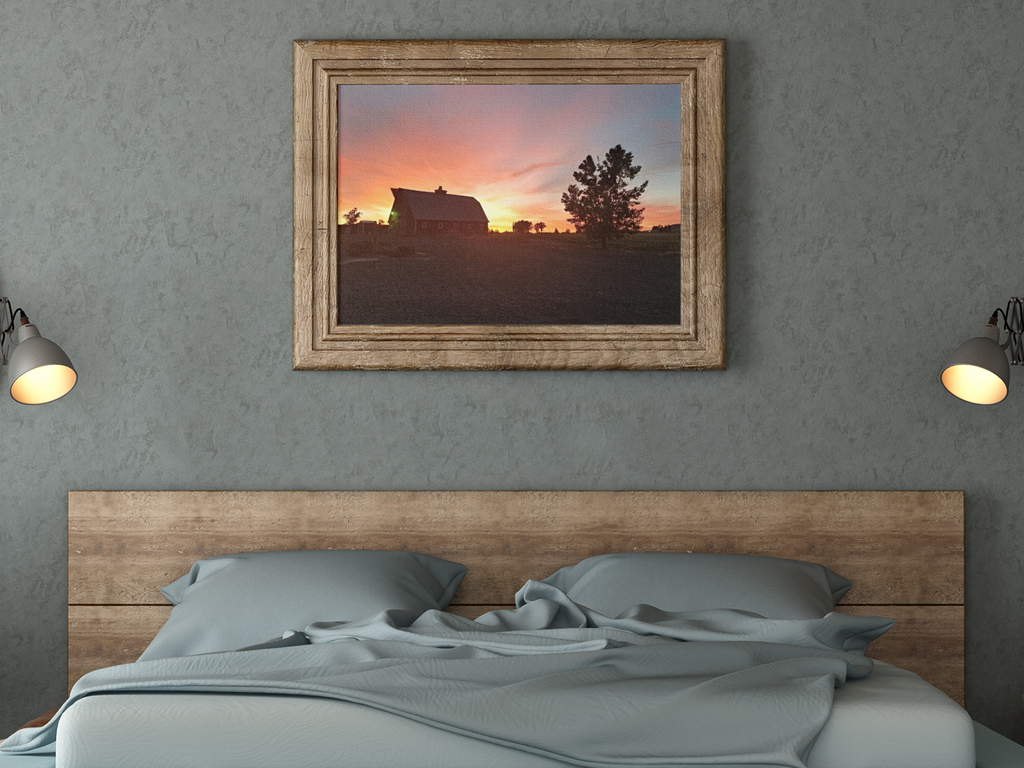 Golden Hour Rustic Barn Photography Print