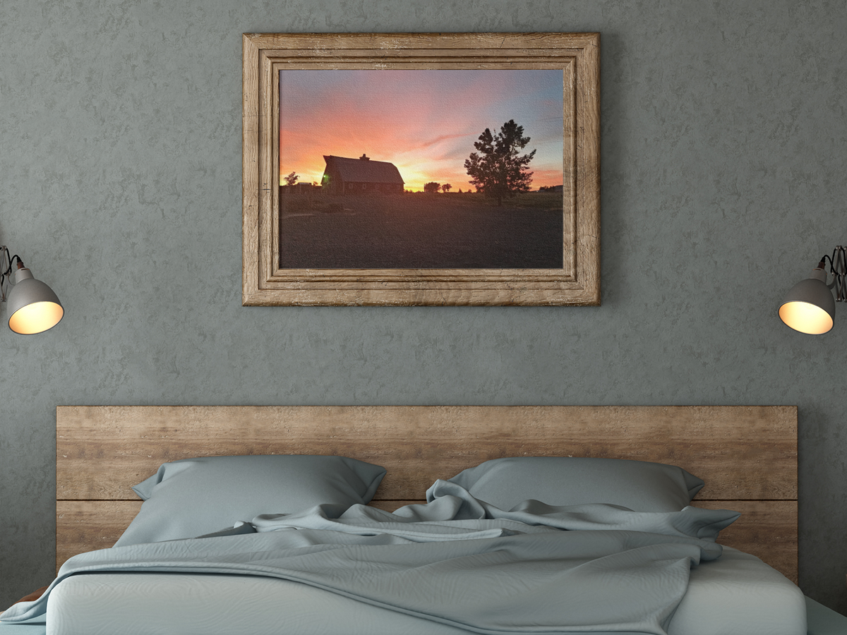 Golden Hour Rustic Barn Photography Print