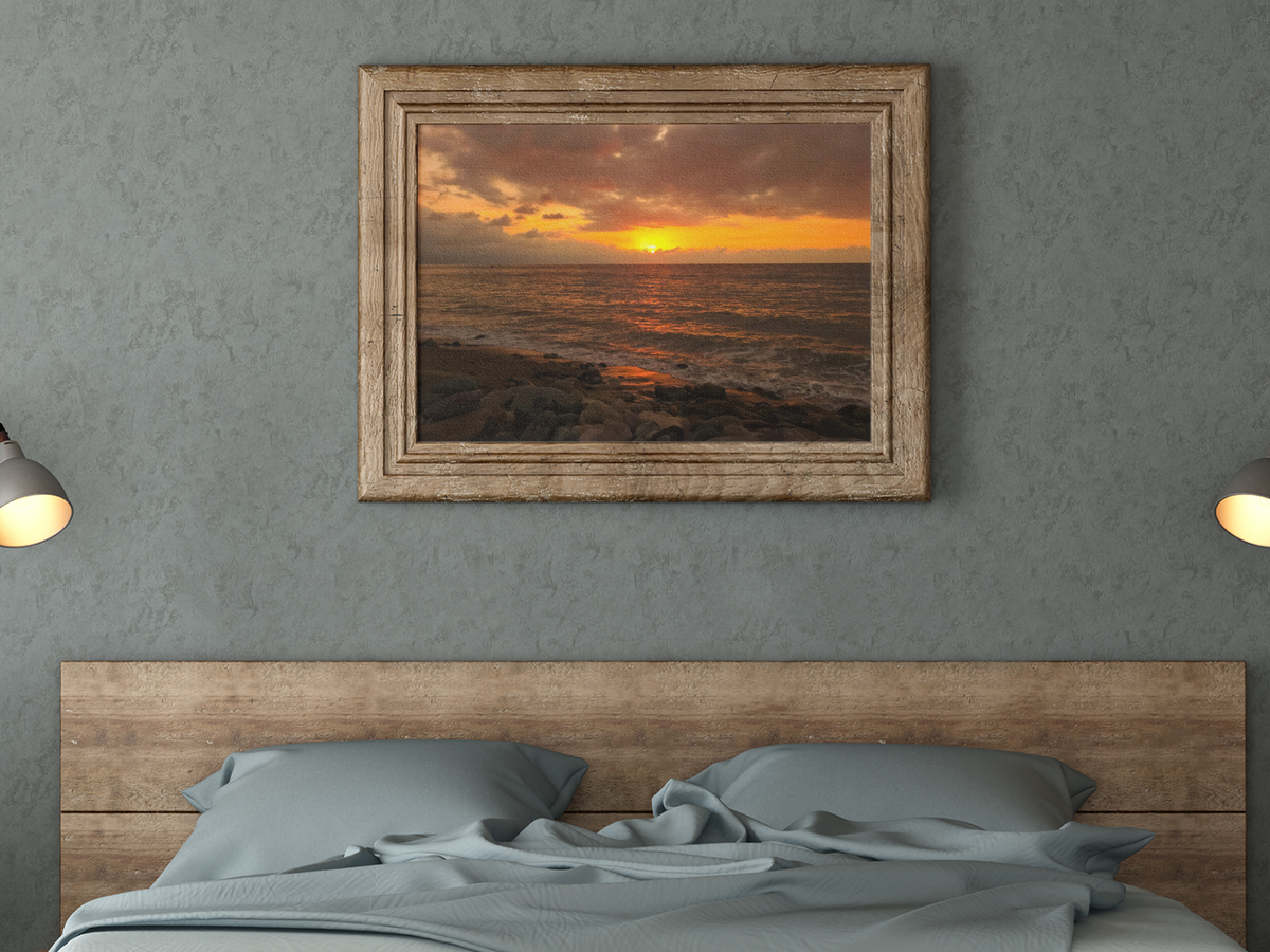 Golden Hour Ocean Sunset Photography Print