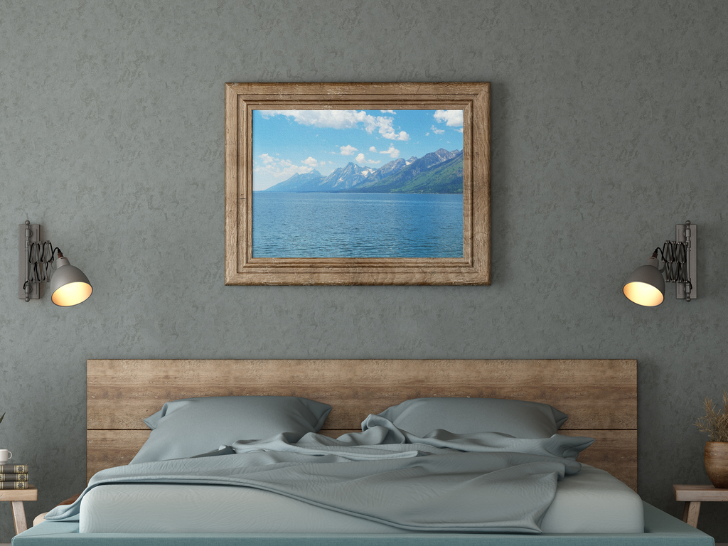 Grand Teton Landscape Photo Print | Jackson Lake Wall Art | Rocky Mountain Blue Waters Poster | Wyoming Nature Fine Art Print
