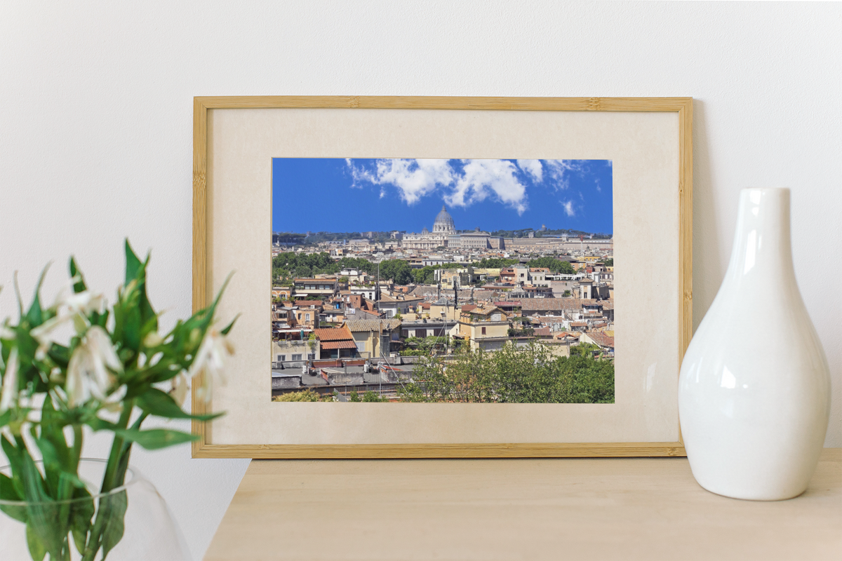 Rome and Vatican City Panoramic Photography Print