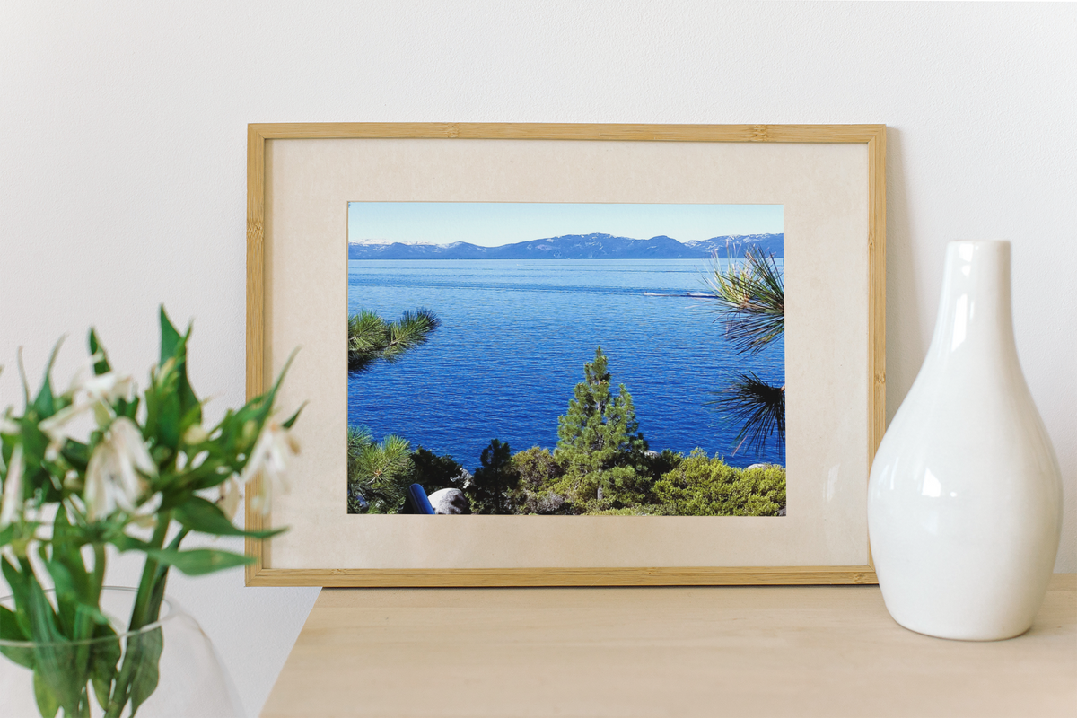 Lake Tahoe Alpine Landscape Fine Art Print | Deep Blue Water Wall Art