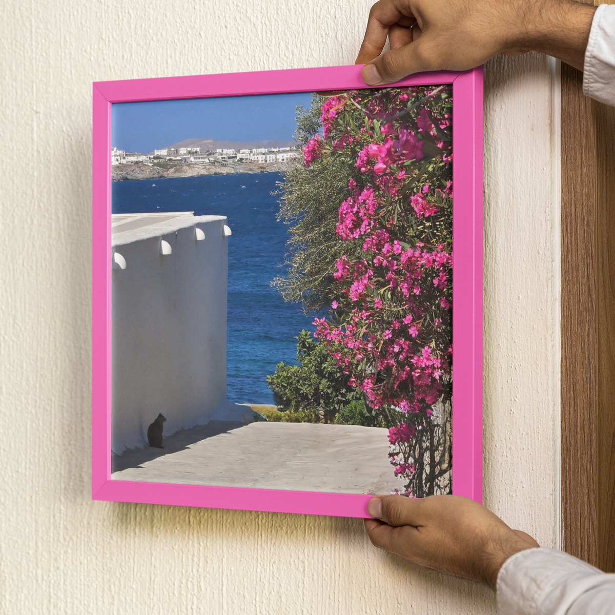 Mykonos Bougainvillea & Aegean Sea Coastal Art