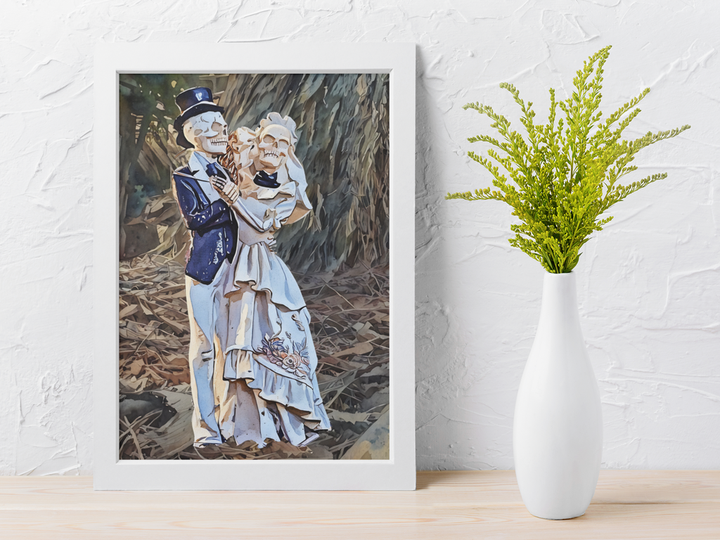 Dia de los Muertos Skeleton Couple Fine Art Print