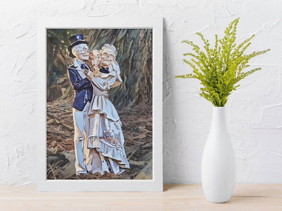 Dia de los Muertos Skeleton Couple Fine Art Print
