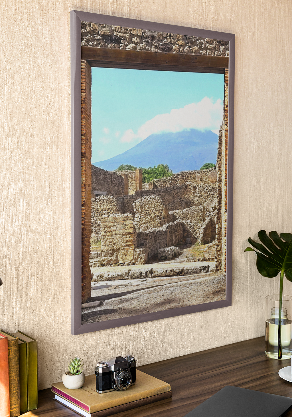 Pompeii Ruins and Mount Vesuvius Fine Art Photography Print