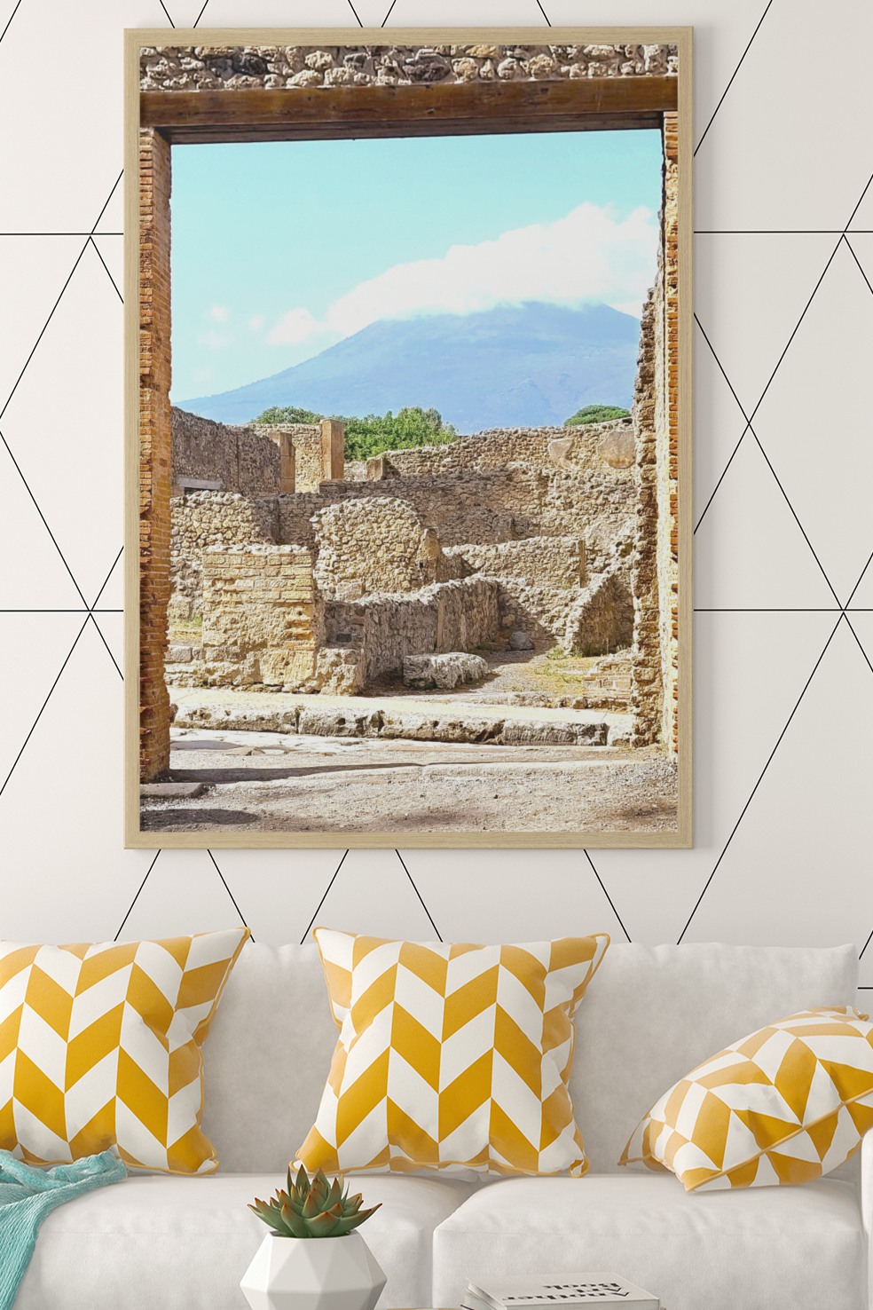 Pompeii Ruins and Mount Vesuvius Fine Art Photography Print
