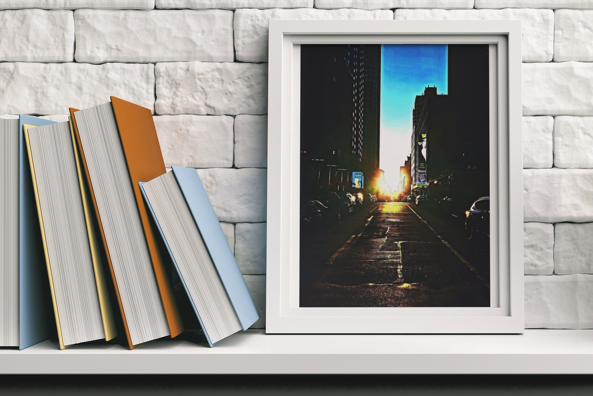 Manhattanhenge NYC Sunset Street Fine Art Photography Print