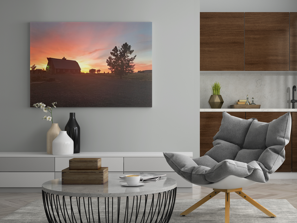Golden Hour Rustic Barn Photography Print