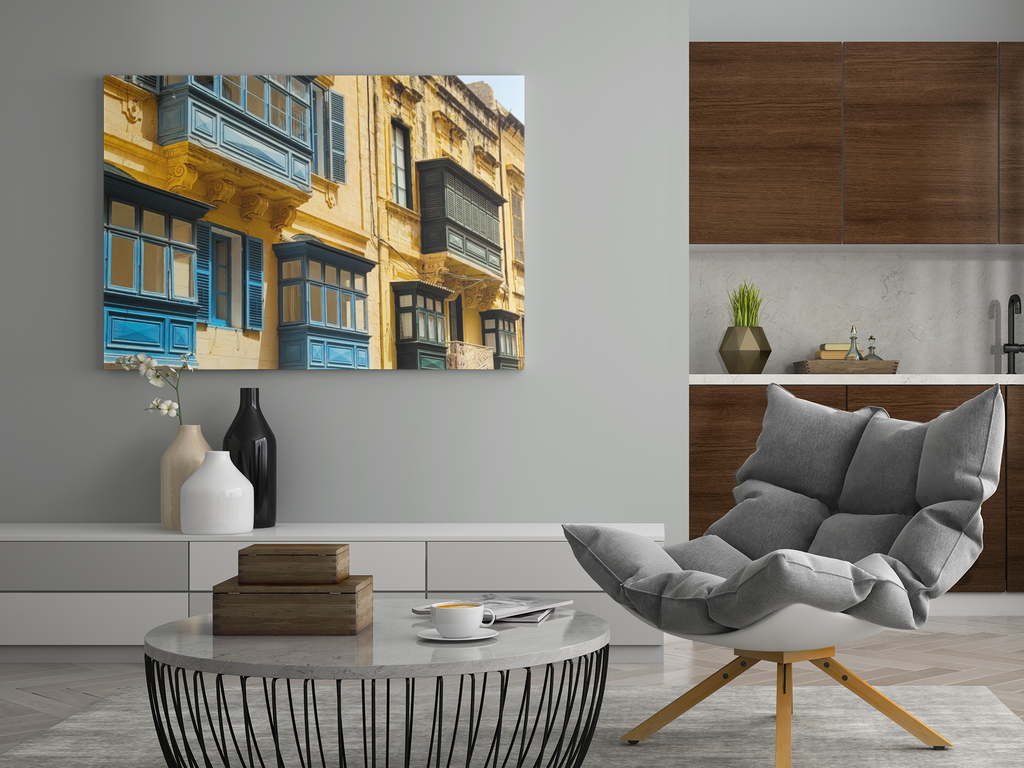 Traditional Maltese Blue Balconies Fine Art Photography Print