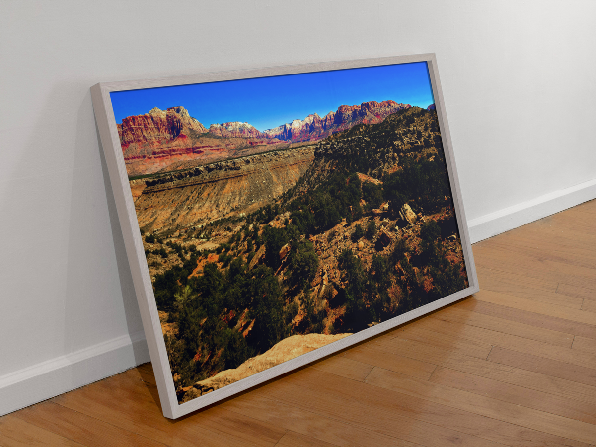 Zion National Park Mesa Vista Photography Print | Utah Red Rock Landscape
