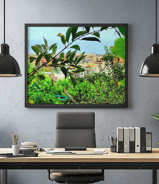 Italian Coastal Sorrento Photography Print | Mediterranean Seaside Town & Ocean View Wall Art